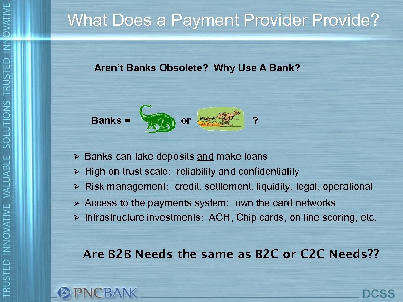 What Does a Payment Provider Provide? Aren’t Banks Obsolete? Why Use A Bank? Banks