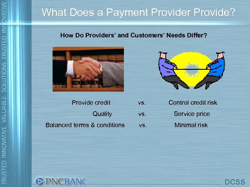 What Does a Payment Provider Provide? How Do Providers’ and Customers’ Needs Differ? Provide