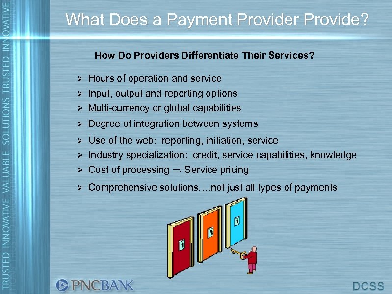What Does a Payment Provider Provide? How Do Providers Differentiate Their Services? Hours of