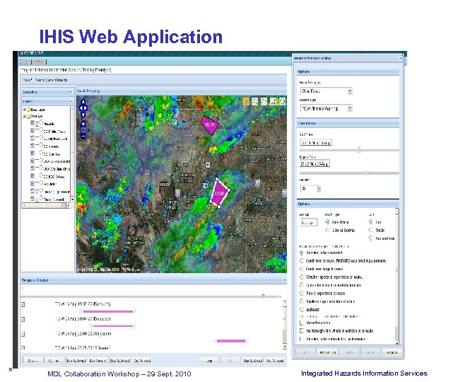 IHIS Web Application 9 April 2002 MDL Collaboration Workshop – 29 Sept. 2010 Integrated