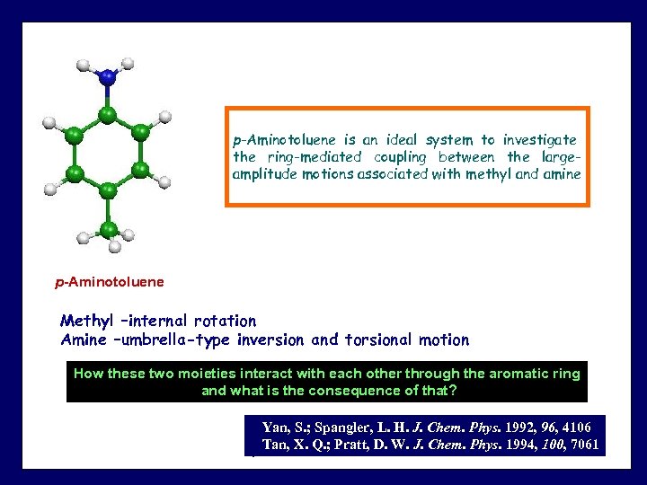p-Aminotoluene is an ideal system to investigate the ring-mediated coupling between the largeamplitude motions