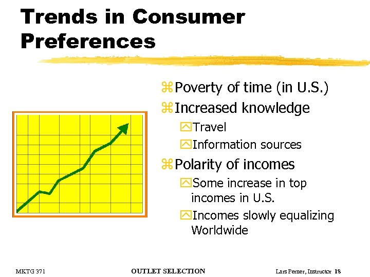 Trends in Consumer Preferences z Poverty of time (in U. S. ) z Increased