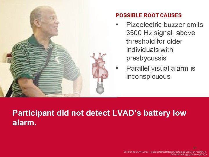 POSSIBLE ROOT CAUSES • • Pizoelectric buzzer emits 3500 Hz signal; above threshold for