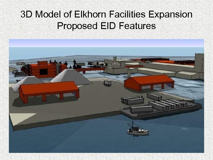 3 D Model of Elkhorn Facilities Expansion Proposed EID Features 