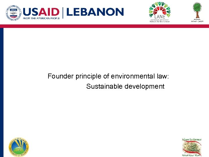 Founder principle of environmental law: Sustainable development 