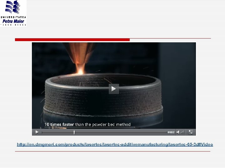 http: //en. dmgmori. com/products/lasertec-additivemanufacturing/lasertec-65 -3 d#Video 