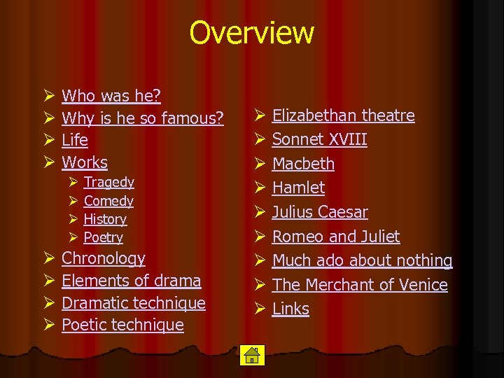 Overview Ø Ø Who was he? Why is he so famous? Life Works Ø