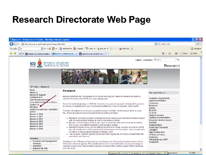 Research Directorate Web Page 