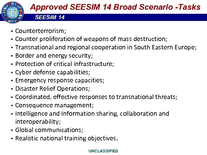 3. Exercise Broad Scenario - Tasks Approved SEESIM 14 Broad Scenario -Tasks SEESIM 14