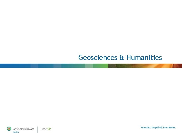 Geosciences & Humanities 