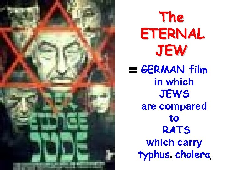 The ETERNAL JEW = GERMAN film in which JEWS are compared to RATS which