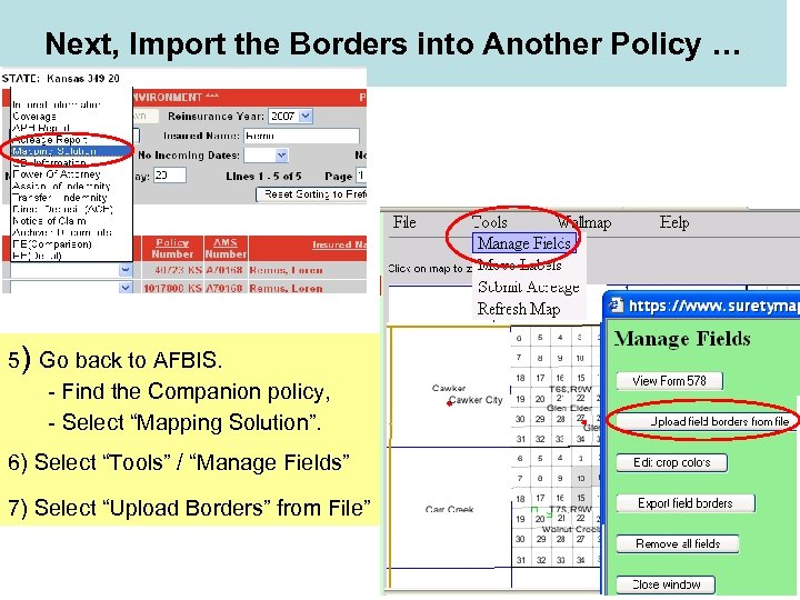 Next, Import the Borders into Another Policy … 5) Go back to AFBIS. -