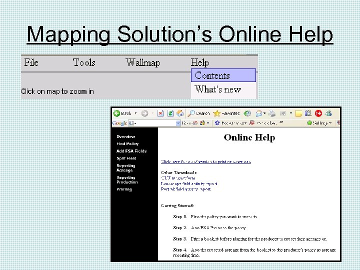 Mapping Solution’s Online Help 