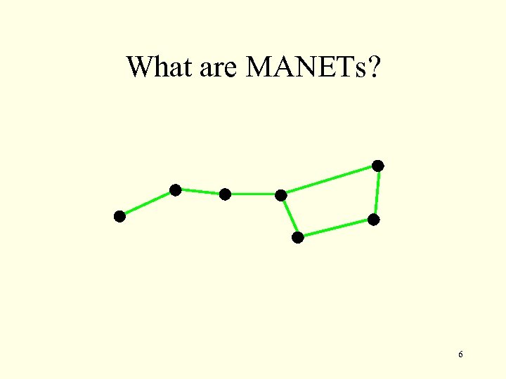 What are MANETs? 6 