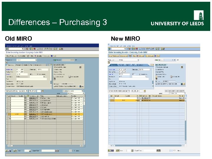 Differences – Purchasing 3 Old MIRO New MIRO 