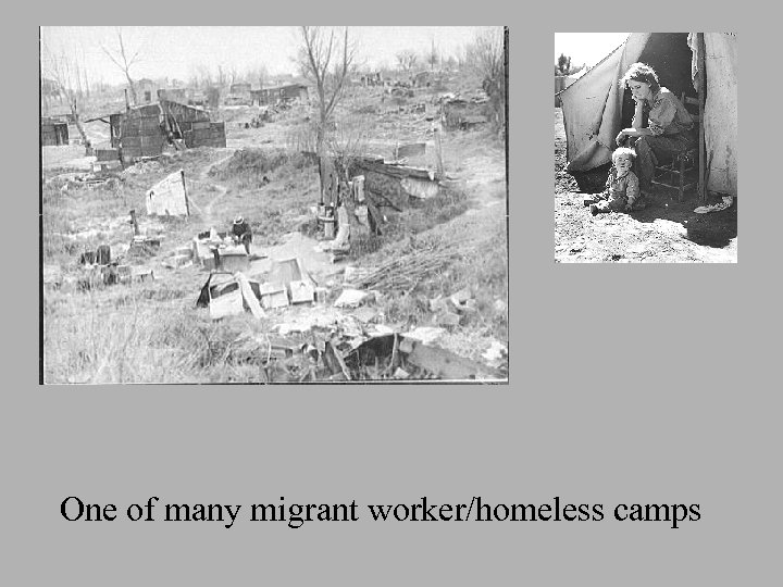 One of many migrant worker/homeless camps 