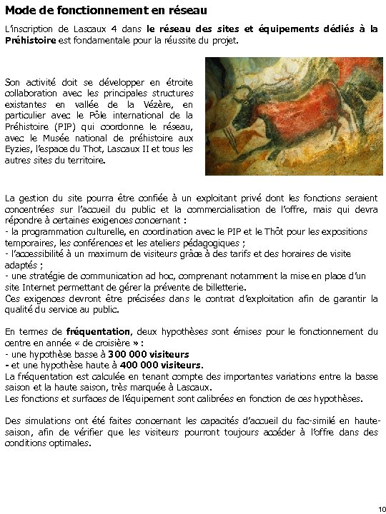Mode de fonctionnement en réseau L’inscription de Lascaux 4 dans le réseau des sites