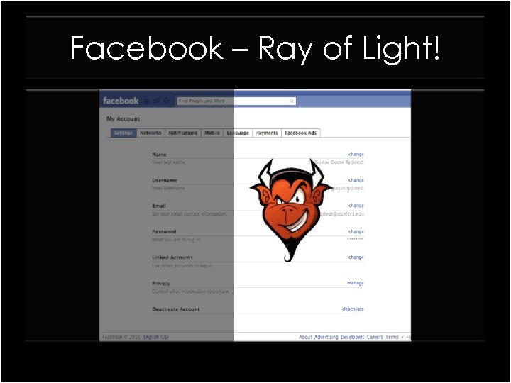 Facebook – Ray of Light! 