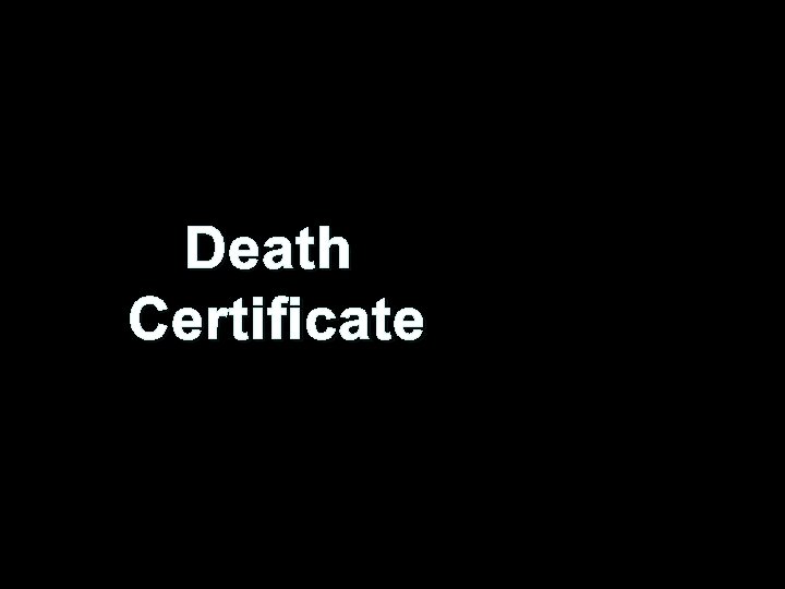 Death Certificate 