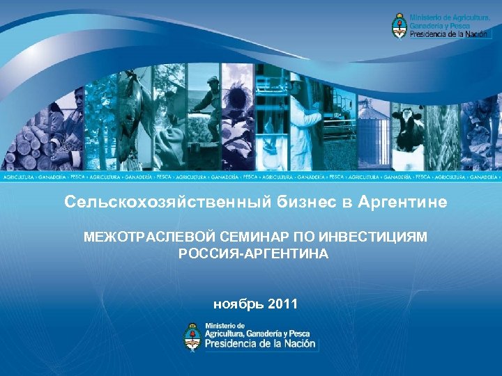 Сельскохозяйственный бизнес в Аргентине МЕЖОТРАСЛЕВОЙ СЕМИНАР ПО ИНВЕСТИЦИЯМ РОССИЯ-АРГЕНТИНА ноябрь 2011 