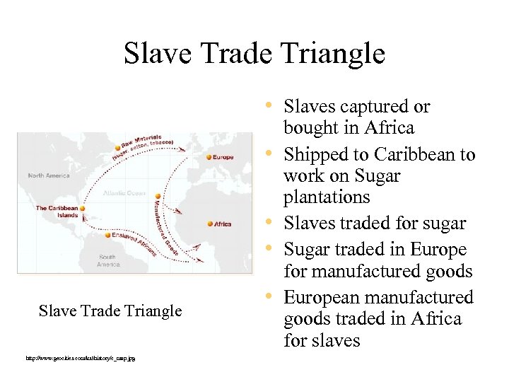 Slave Trade Triangle • Slaves captured or • • • Slave Trade Triangle http: