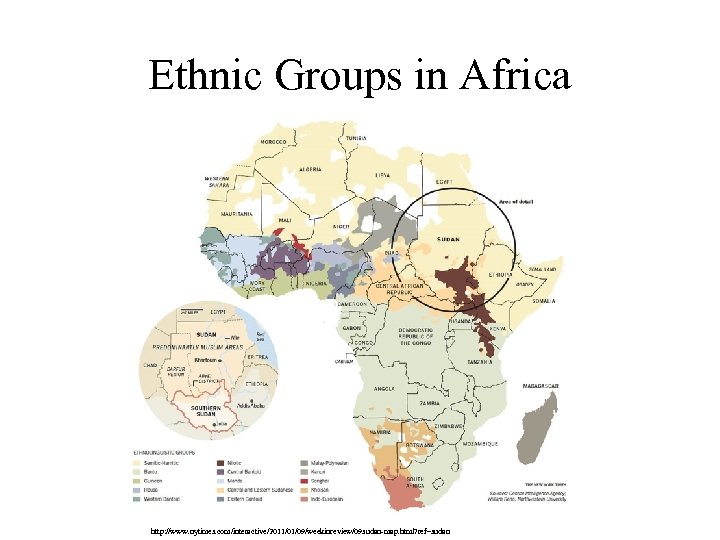 Ethnic Groups in Africa http: //www. nytimes. com/interactive/2011/01/09/weekinreview/09 sudan-map. html? ref=sudan 