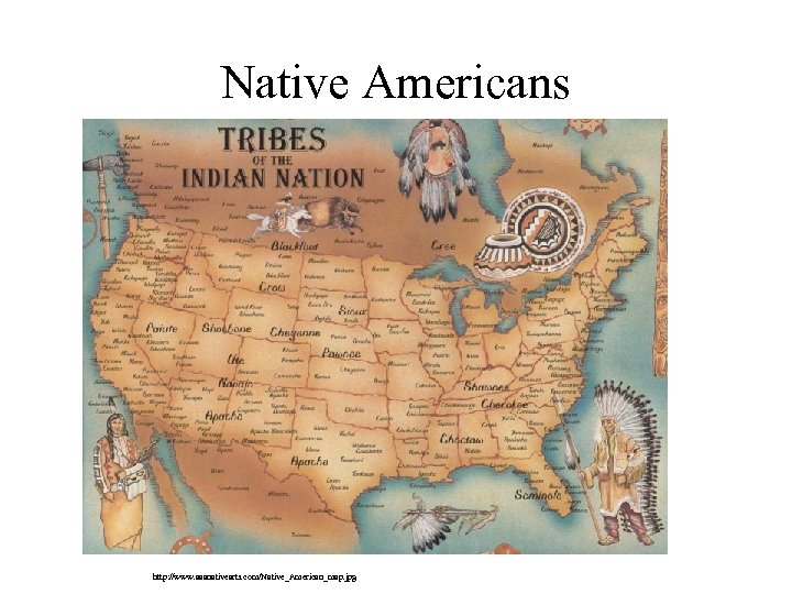 Native Americans http: //www. aaanativearts. com/Native_American_map. jpg 