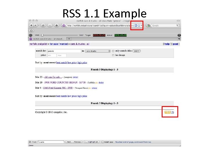RSS 1. 1 Example 