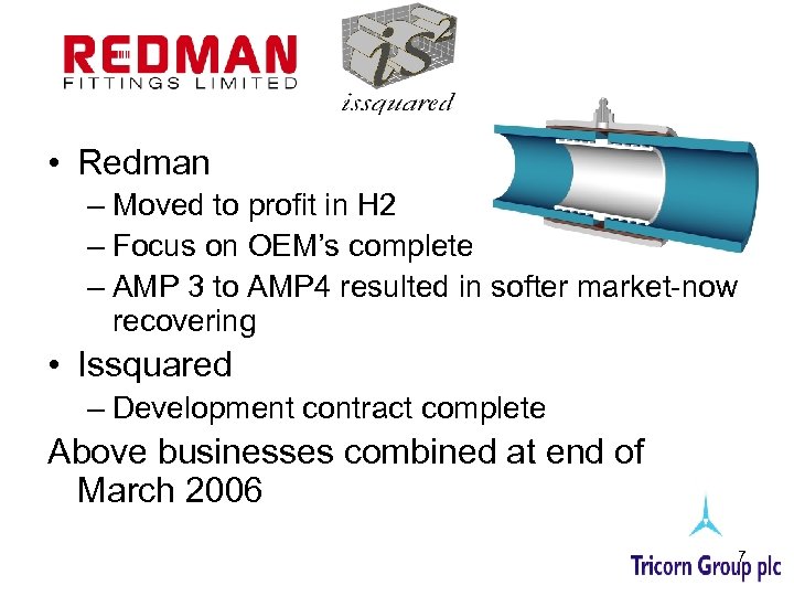  • Redman – Moved to profit in H 2 – Focus on OEM’s