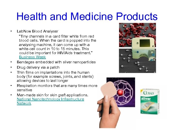Health and Medicine Products • • • Lab. Now Blood Analyser “Tiny channels in