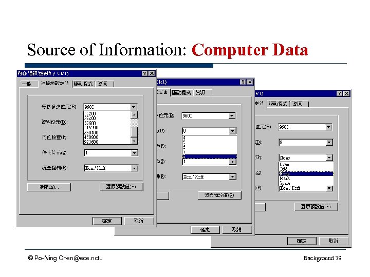 Source of Information: Computer Data © Po-Ning Chen@ece. nctu Background 39 