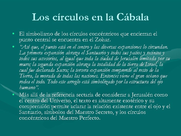 Los círculos en la Cábala • El simbolismo de los círculos concéntricos que encierran