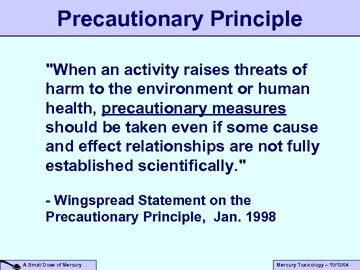 Precautionary Principle 