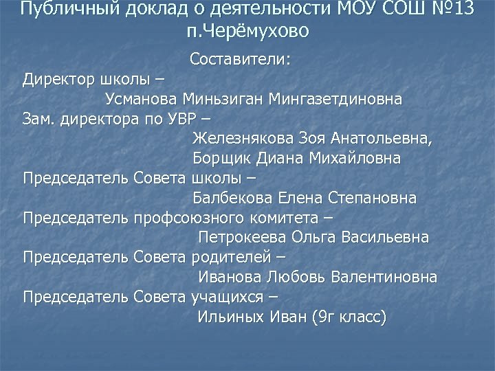 Общественный доклад