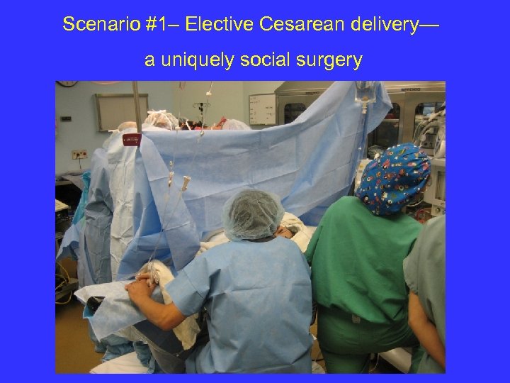 Scenario #1– Elective Cesarean delivery— a uniquely social surgery 