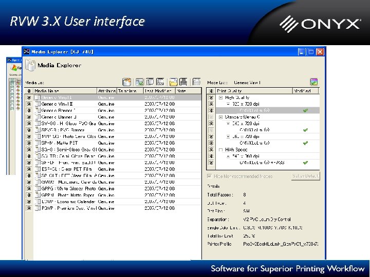 RVW 3. X User interface 