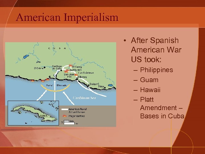 American Imperialism • After Spanish American War US took: – – Philippines Guam Hawaii