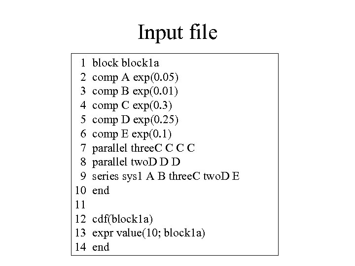 Input file 1 2 3 4 5 6 7 8 9 10 11 12
