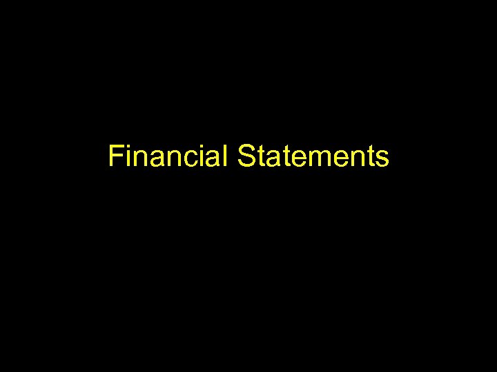 Financial Statements 