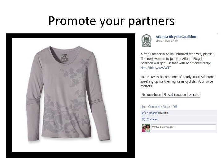 Promote your partners 