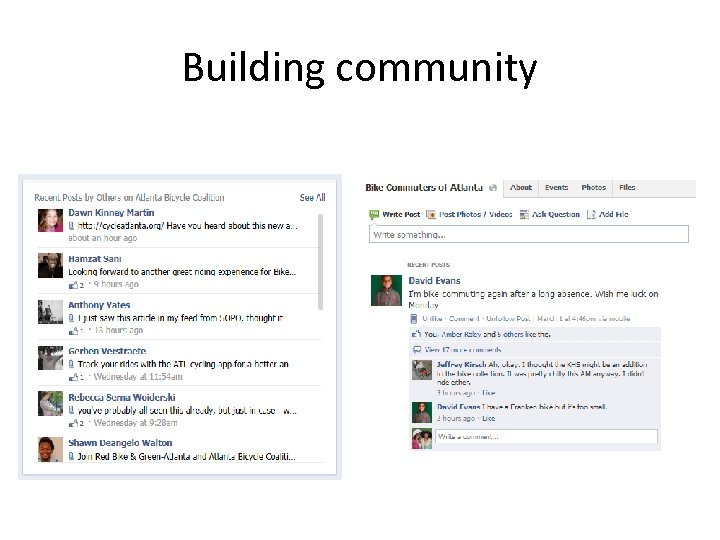 Building community 