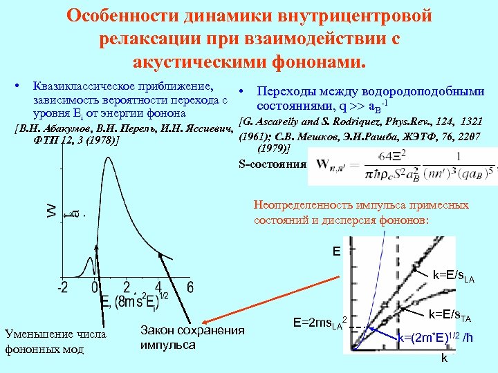 Особенности динамики