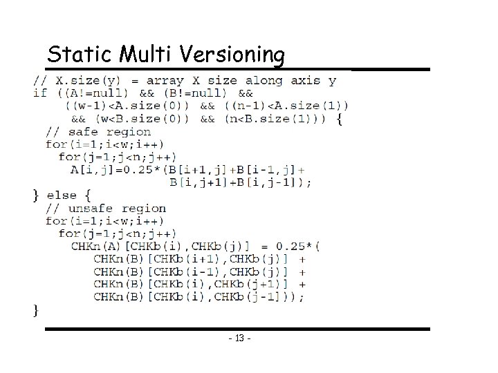 Static Multi Versioning - 13 - 