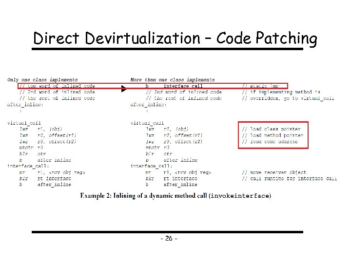 Direct Devirtualization – Code Patching - 26 - 