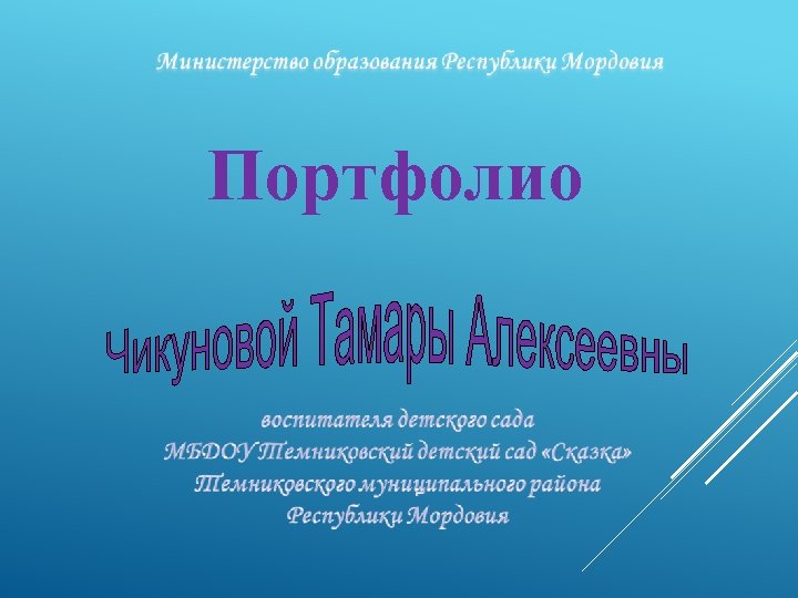 Портфолио 