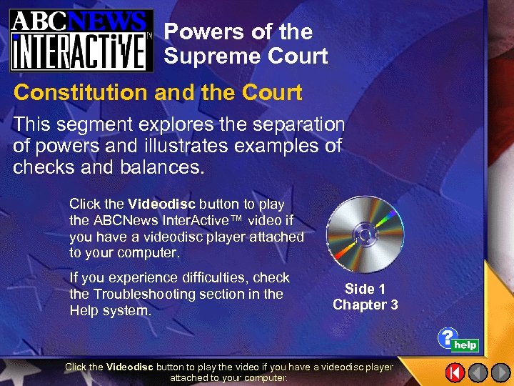 Powers of the Supreme Court Constitution and the Court This segment explores the separation