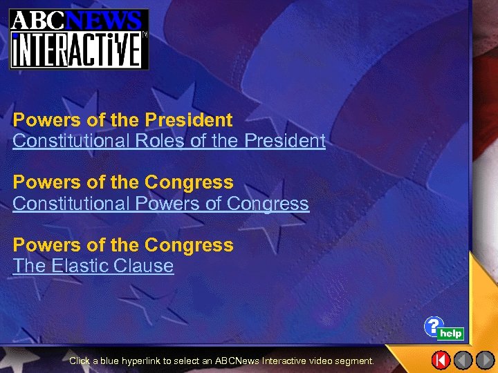 Powers of the President Constitutional Roles of the President Powers of the Congress Constitutional