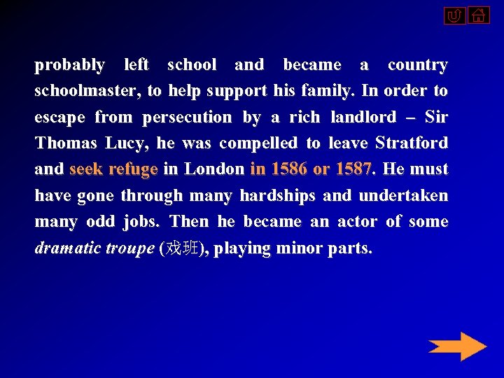 probably left school and became a country schoolmaster, to help support his family. In