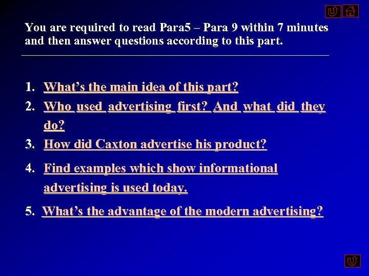 You are required to read Para 5 – Para 9 within 7 minutes and