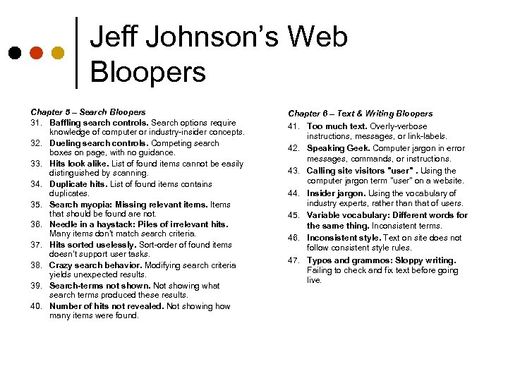 Jeff Johnson’s Web Bloopers Chapter 5 – Search Bloopers 31. Baffling search controls. Search